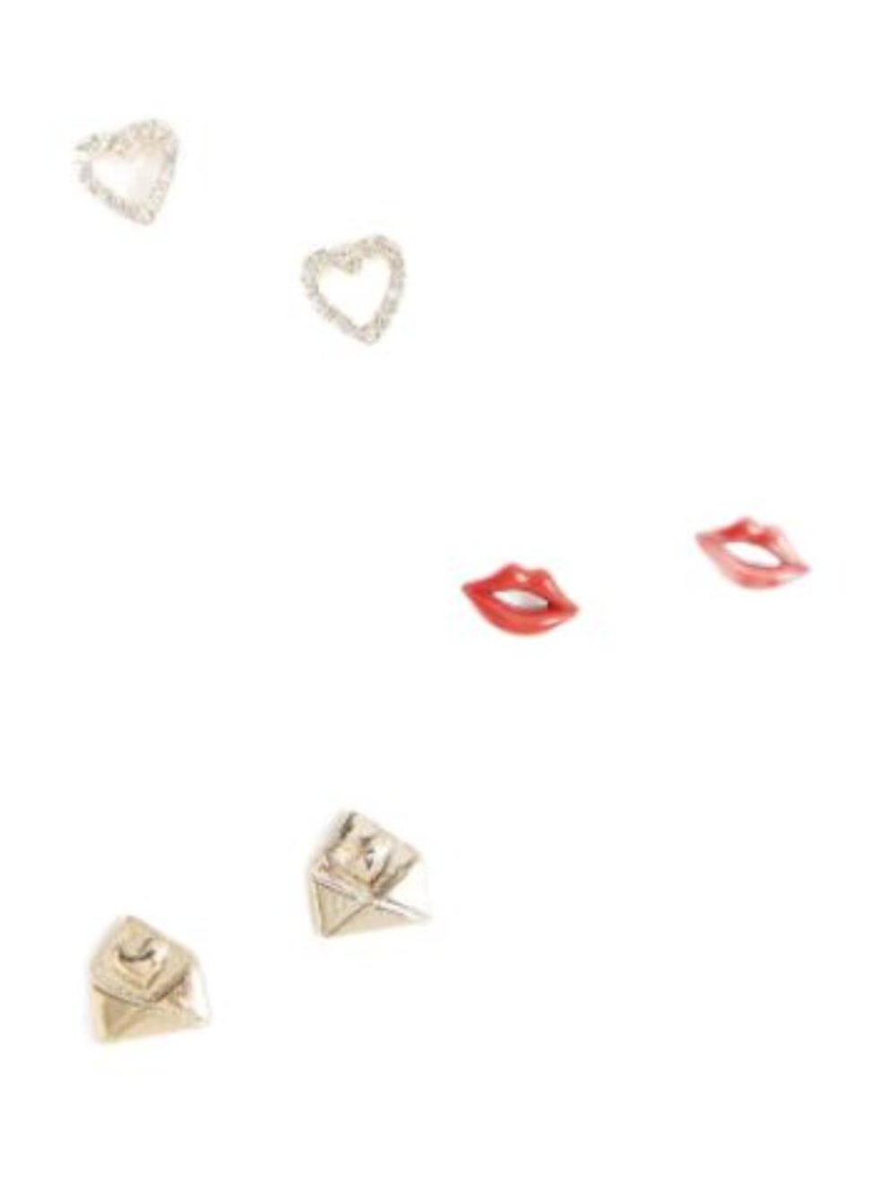 J. Crew Factory Valentine's Day Stud Earrings Set